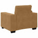 Canapea 3 pcs Maro Material textil din in - WALTI WALTI