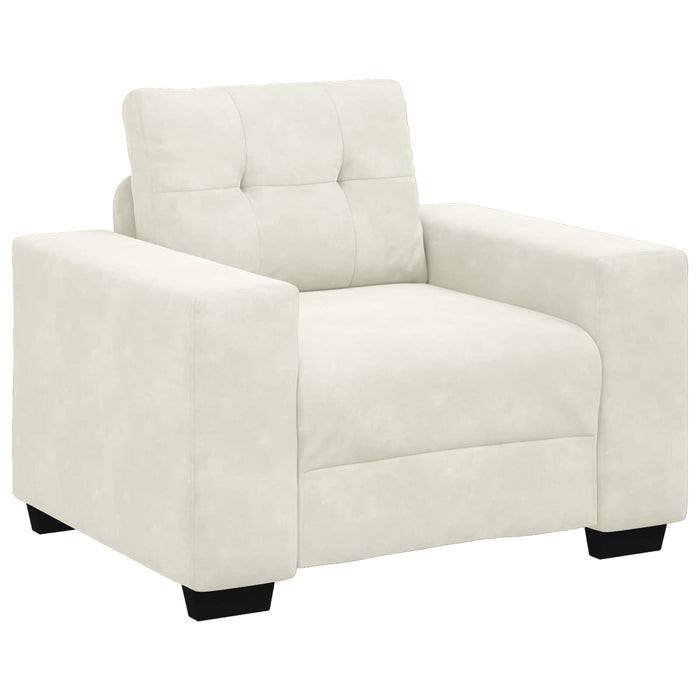 Set de canapea 3 pcs Crem 221 x 80 x 80 cm Catifea - WALTI WALTI