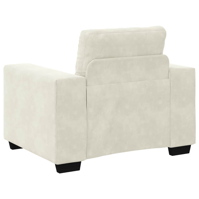 Set de canapea 3 pcs Crem 221 x 80 x 80 cm Catifea - WALTI WALTI