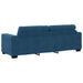 Canapea 3 pcs albastru Material textil din in - WALTI WALTI
