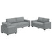 Set de canapele cu perne, 3 piese, gri deschis, textil - WALTI WALTI