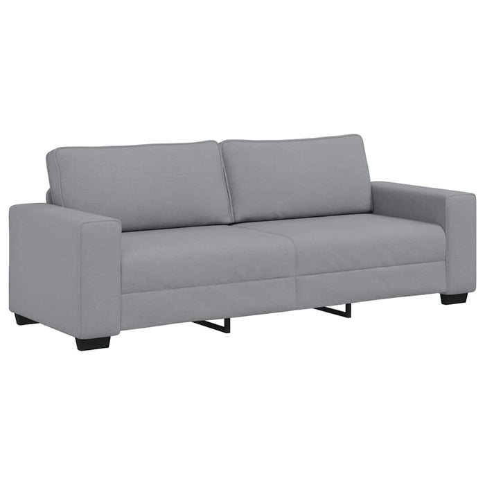 Set de canapele cu perne, 3 piese, gri deschis, textil - WALTI WALTI