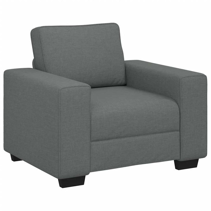 Set de canapele cu perne, 3 piese, gri închis, textil - WALTI WALTI