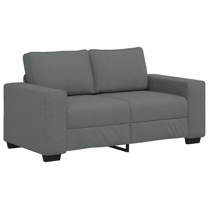 Set de canapele cu perne, 3 piese, gri închis, textil - WALTI WALTI