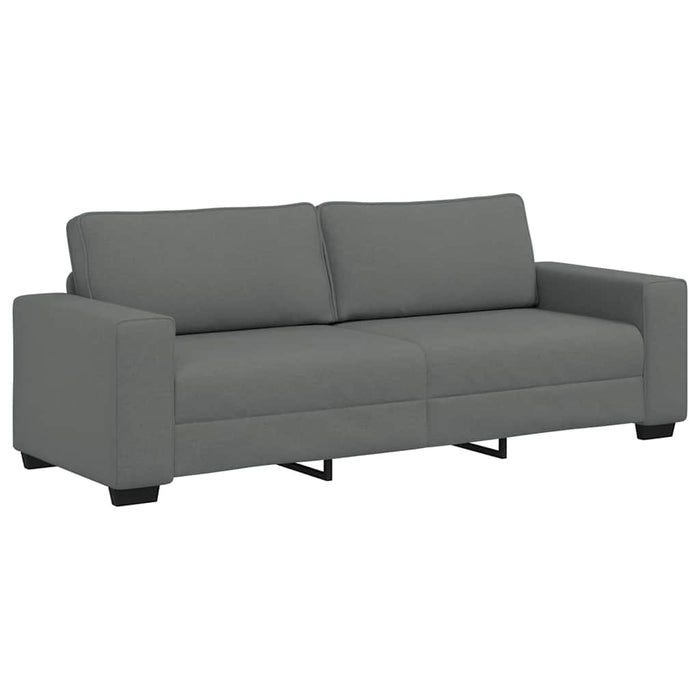 Set de canapele cu perne, 3 piese, gri închis, textil - WALTI WALTI