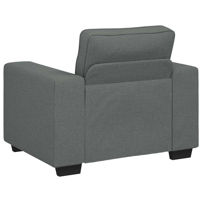 Set de canapele cu perne, 3 piese, gri închis, textil - WALTI WALTI