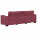 Set canapea cu perne, 3 piese, roșu vin, material textil - WALTI WALTI