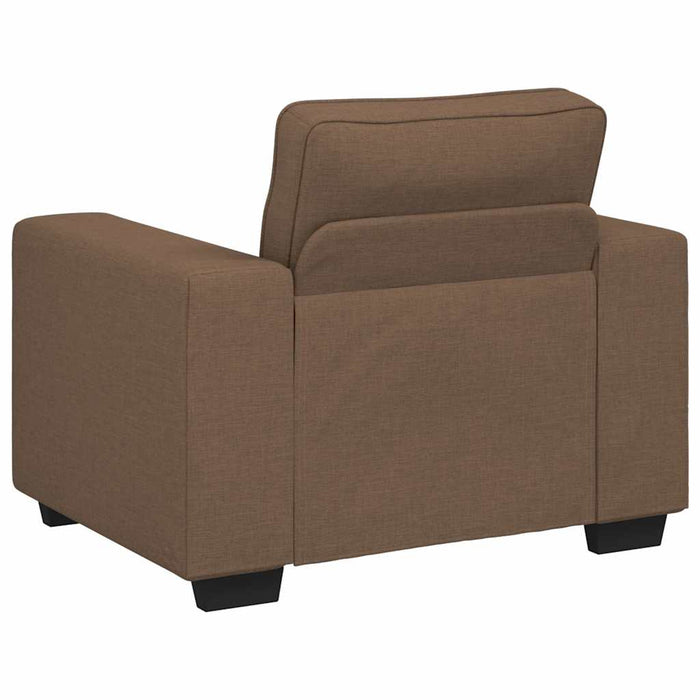 Set de canapele cu perne, 3 piese, maro, textil WALTI