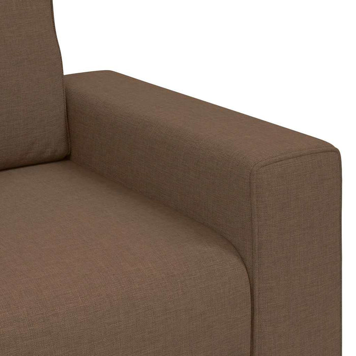 Set de canapele cu perne, 3 piese, maro, textil WALTI
