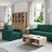 Set de canapele cu perne, 3 piese, verde închis, textil - WALTI WALTI