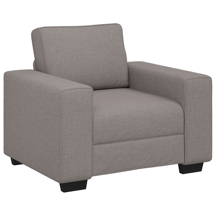 Set de canapea cu perne, 3 piese, gri taupe, material textil - WALTI WALTI