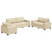 Set de canapele cu perne, 3 piese, crem, textil - WALTI WALTI