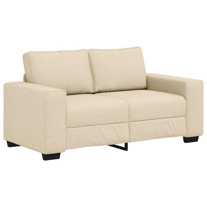 Set de canapele cu perne, 3 piese, crem, textil - WALTI WALTI