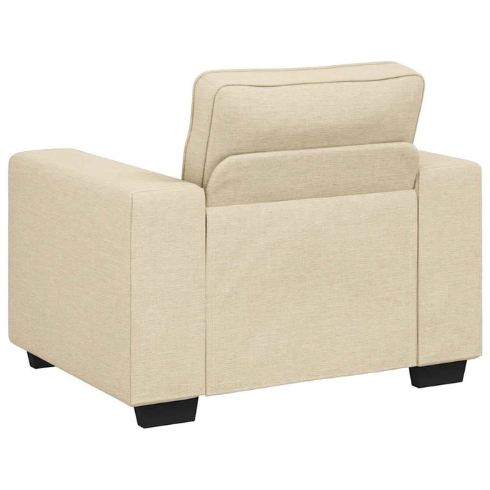 Set de canapele cu perne, 3 piese, crem, textil - WALTI WALTI