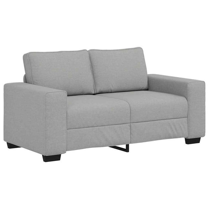 Set de canapele cu perne, 3 piese, gri nor, textil WALTI