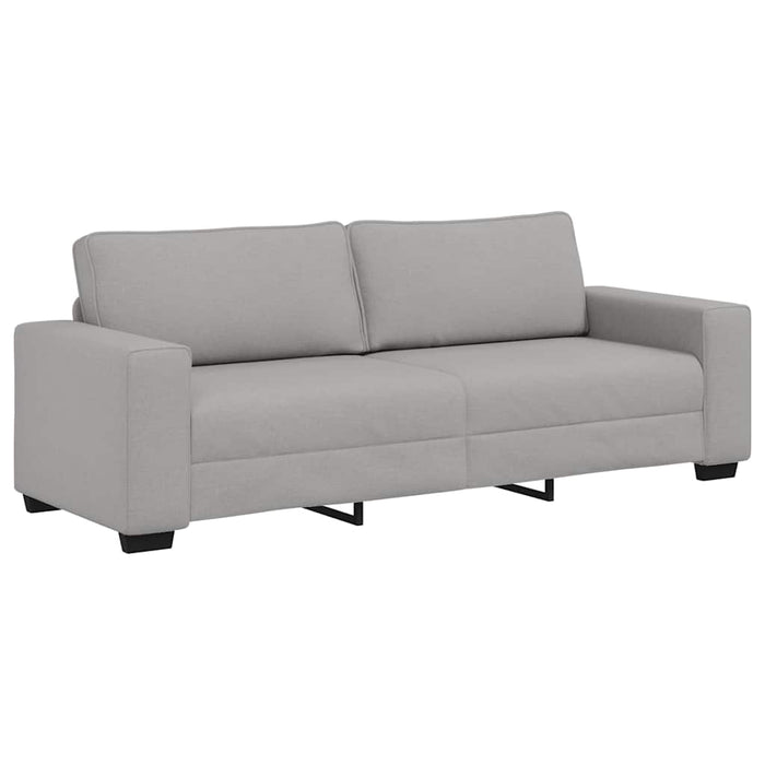Set de canapele cu perne, 3 piese, gri nor, textil WALTI