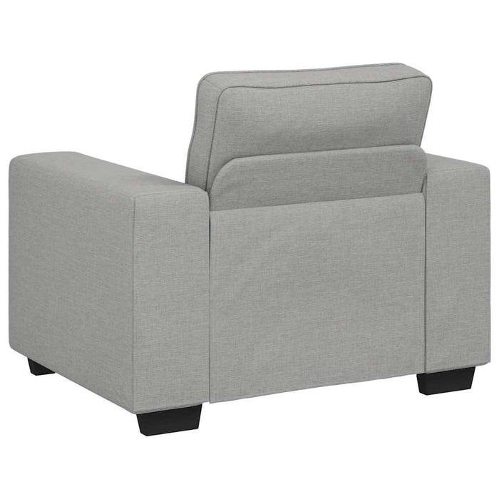Set de canapele cu perne, 3 piese, gri nor, textil WALTI