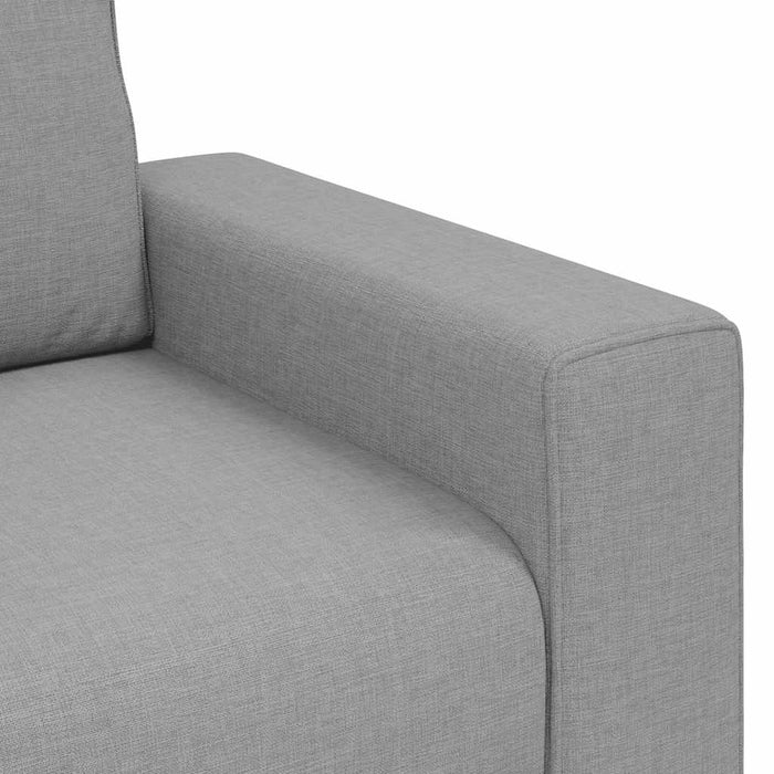 Set de canapele cu perne, 3 piese, gri nor, textil WALTI