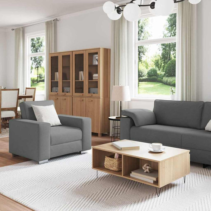 Set canapea, 3 piese, perne gri închis, textil - WALTI WALTI