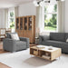 Set canapea, 3 piese, perne gri închis, textil - WALTI WALTI