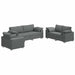 Set canapea, 3 piese, perne gri închis, textil - WALTI WALTI