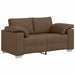 Set de canapea cu pernă 3 pcs Maro 219 x 77 x 82 cm țesătură - WALTI WALTI