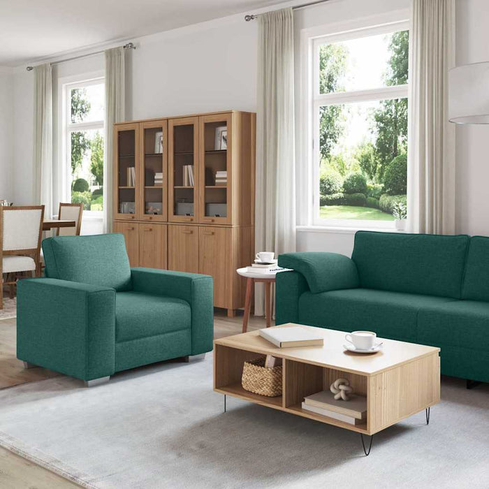 Set de canapea 3 pcs Verde închis 219 x 77 x 82 cm țesătură - WALTI WALTI