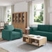 Set de canapea 3 pcs Verde închis 219 x 77 x 82 cm țesătură - WALTI WALTI