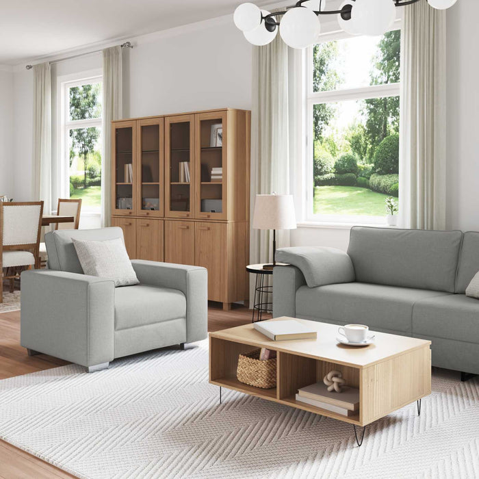 Canapea 3 buc. Gri nori Material textil din in WALTI