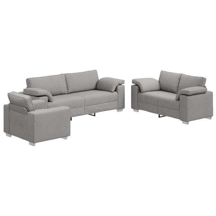 Canapea 3 buc. Gri nori Material textil din in WALTI