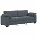 Set de canapele cu perne, 3 piese, gri închis, catifea - WALTI WALTI