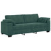 Set de canapele cu perne, 3 piese, verde închis, catifea - WALTI WALTI