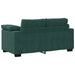 Set de canapele cu perne, 3 piese, verde închis, catifea - WALTI WALTI