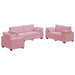 Set de canapele cu perne, 3 piese, roz, catifea - WALTI WALTI