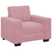 Set de canapele cu perne, 3 piese, roz, catifea - WALTI WALTI