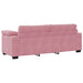 Set de canapele cu perne, 3 piese, roz, catifea - WALTI WALTI