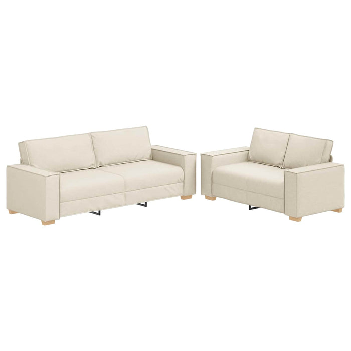 Canapea 2 buc. Bej Material textil din in WALTI