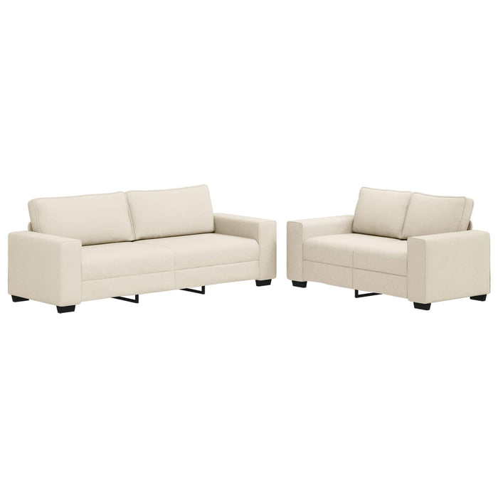 Canapea 2 pcs Bej Material textil din in - WALTI WALTI