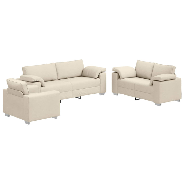 Canapea 2 pcs Bej 219 x 80 x 82 cm Material textil din in WALTI