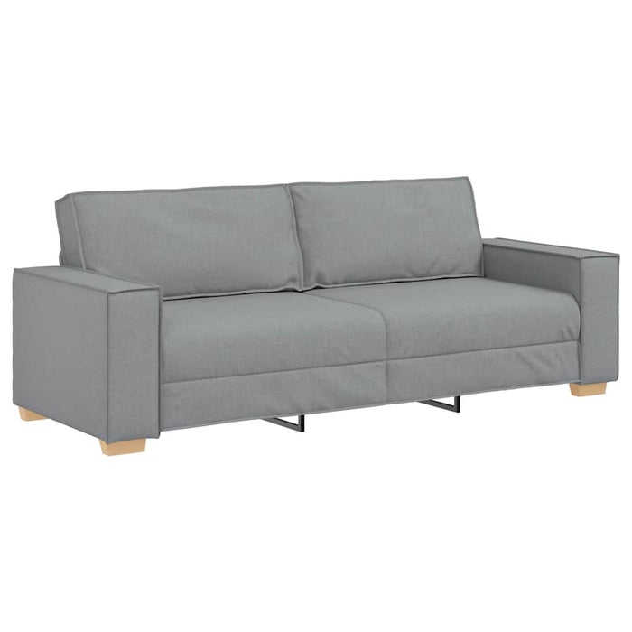 Set de canapele cu perne, 2 piese, gri deschis, textil - WALTI WALTI