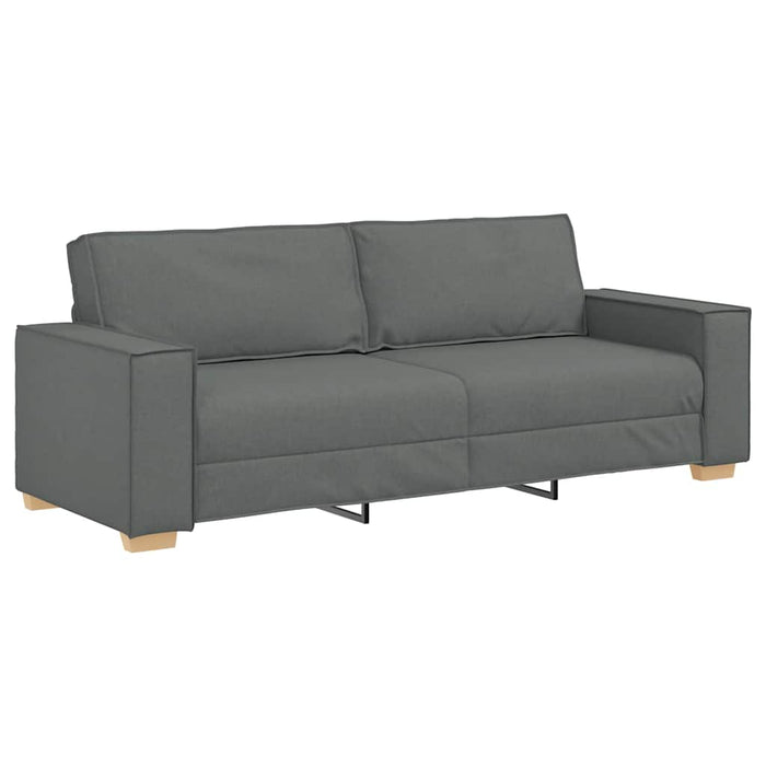 Set de canapele cu perne, 2 piese, gri închis, textil - WALTI WALTI