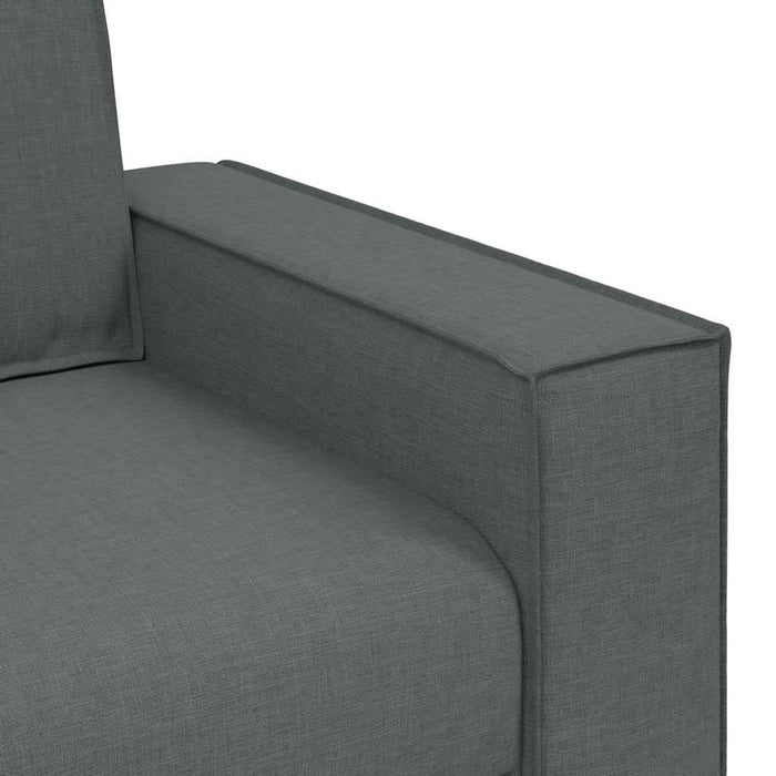 Set de canapele cu perne, 2 piese, gri închis, textil - WALTI WALTI