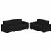 Set de canapele cu perne, 2 piese, negru, textil - WALTI WALTI
