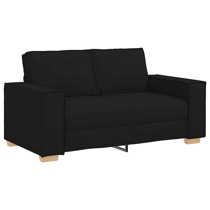 Set de canapele cu perne, 2 piese, negru, textil - WALTI WALTI