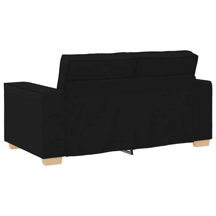 Set de canapele cu perne, 2 piese, negru, textil - WALTI WALTI