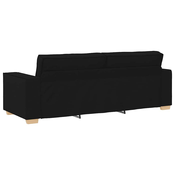 Set de canapele cu perne, 2 piese, negru, textil - WALTI WALTI