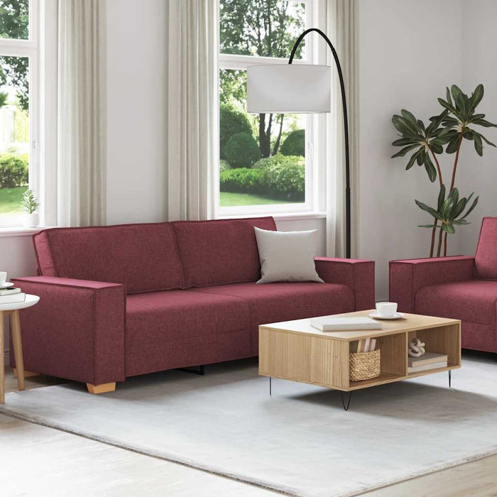 Set canapea cu perne, 2 piese, roșu vin, material textil - WALTI WALTI
