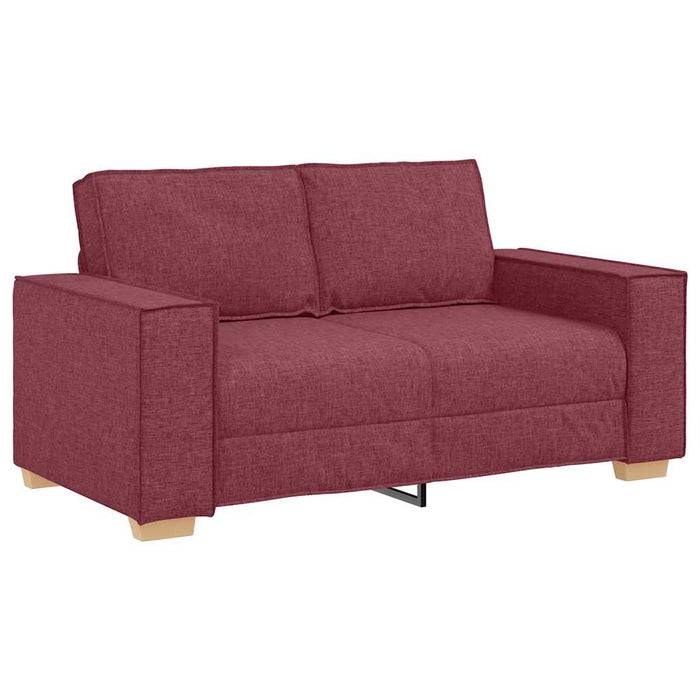 Set canapea cu perne, 2 piese, roșu vin, material textil - WALTI WALTI
