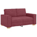Set canapea cu perne, 2 piese, roșu vin, material textil - WALTI WALTI