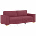 Set canapea cu perne, 2 piese, roșu vin, material textil - WALTI WALTI